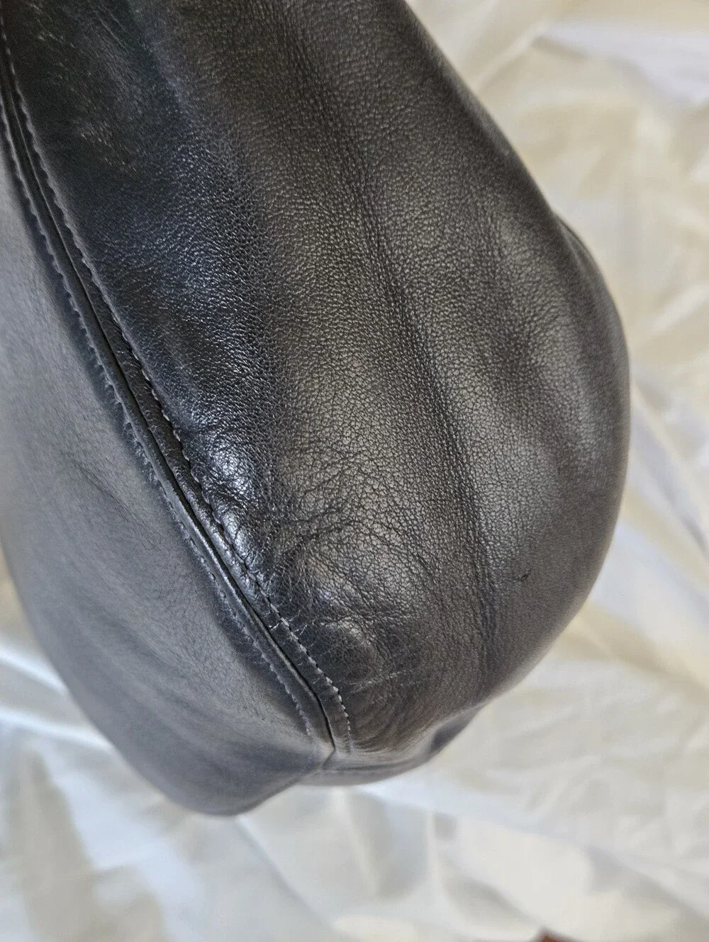 Coach Halsey 4121 Black Hobo Bag Purse Crossbody Vintage Leather Made In 1992
